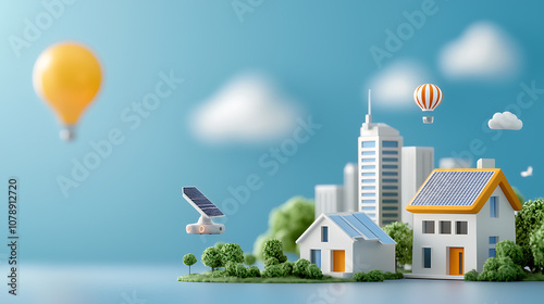 Innovative smart city integrating solar robotics for sustainable urban living