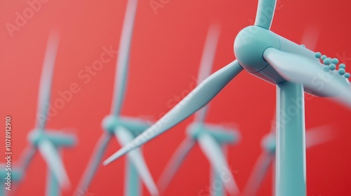 Nanomolecules facilitating efficient energy transfer in wind turbines, representing sustainable energy innovations photo