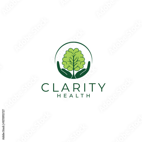 Minimal Brain tree roots medical logo design