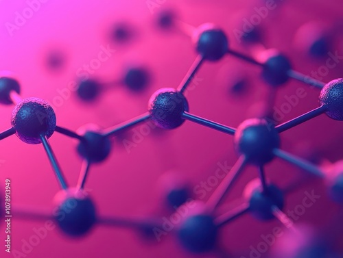 Nanomolecules facilitating energy production in hydrogen fuel cells, abstract visualization of molecular energy flow photo