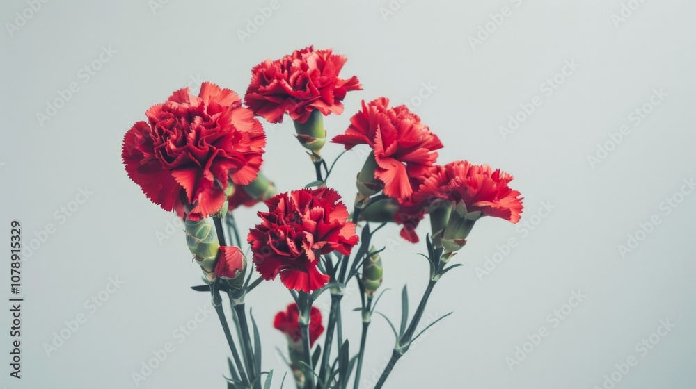 Red Carnations Bouquet - Delicate Floral Beauty Red Carnations Bouquet - Delicate Floral Beauty