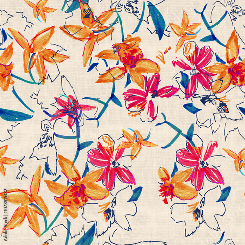 Flores Aquarela Ilustração