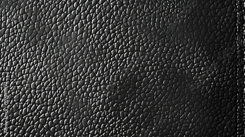 Black Leather Texture with Embossed Design for Backgrounds or Patterns