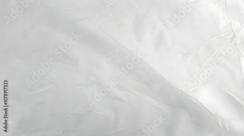 Abstract Wrinkled White Fabric Texture Background, Subtle Creases and Folds for a Simple and Minimalist Design