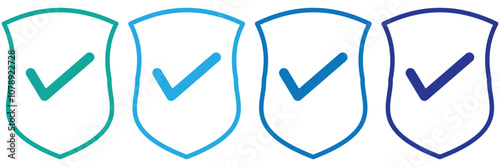 Tick mark approved icon vector on white background