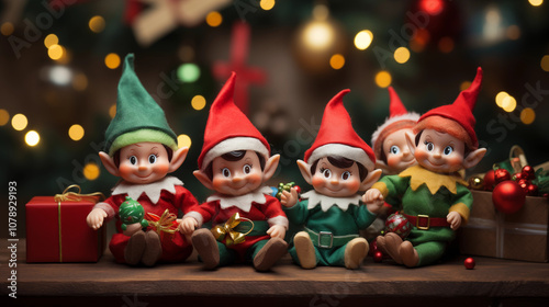 Elf Toys on a Shelf
