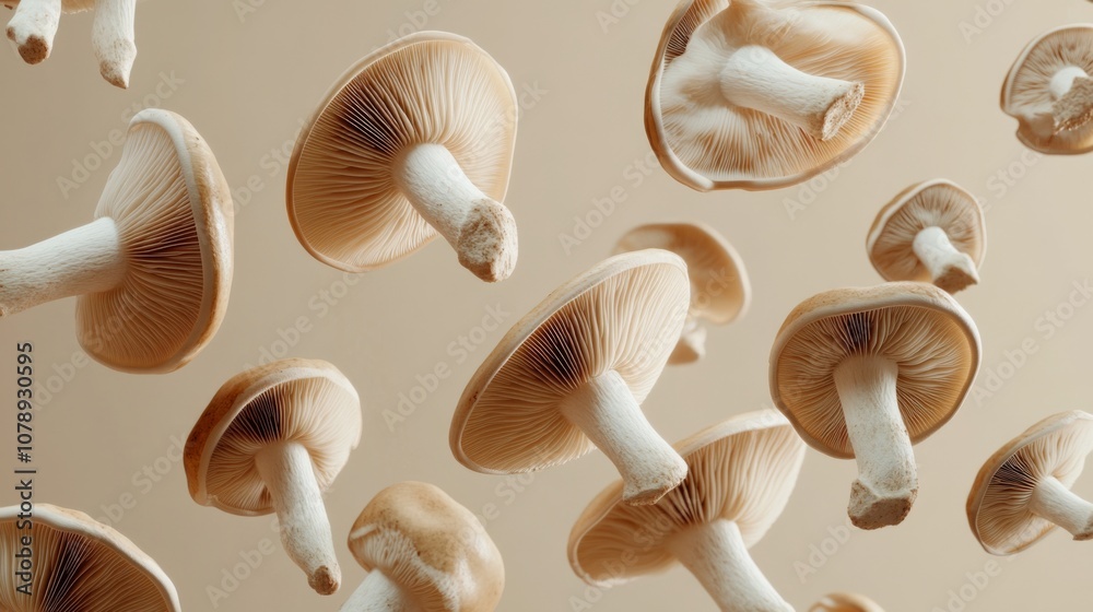 Mushrooms in Flight: A Close-Up Look at Nature's Delicacy Mushrooms in Flight: A Close-Up Look at Nature's Delicacy
