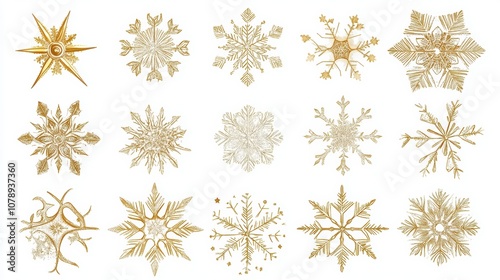 Collection of holiday star. Vector illustration decoration element for greeting card poster design