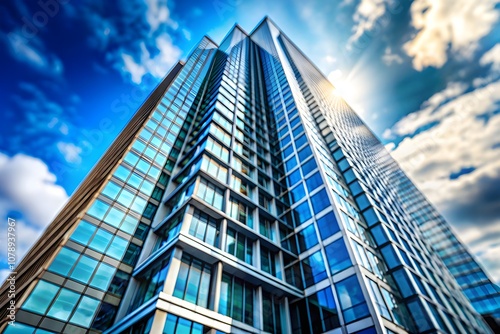 modern office buildings, high rise advanced large building 