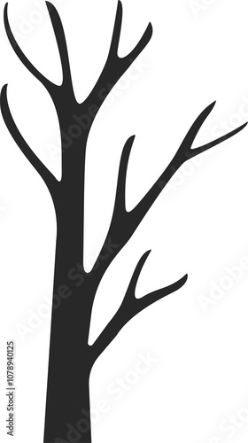 silhouette of a leafless tree