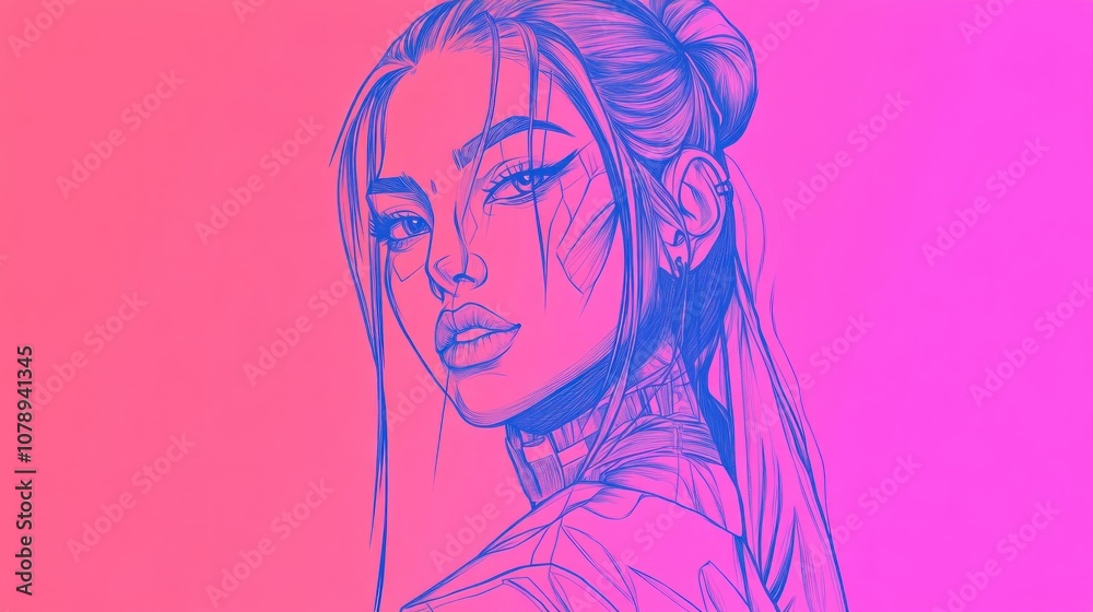 Digital Portrait of Woman Digital Portrait of Woman