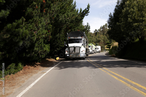 Canvas-taulu Tractomula en carretera / Truck on highway