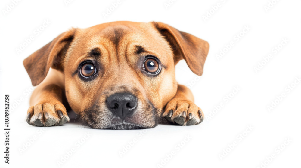 Animal front and look straight, full body puppy looking straight ahead with playful expression, showcasing its adorable features and big, expressive eyes Animal front and look straight, full body puppy looking straight ahead with playful expression, showcasing its adorable features and big, expressive eyes