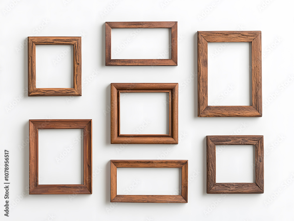 Memory collage template with empty frames isolated on white Memory collage template with empty frames isolated on white