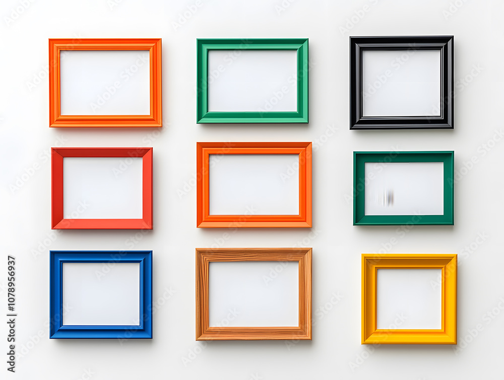 Memory collage template with empty frames isolated on white Memory collage template with empty frames isolated on white