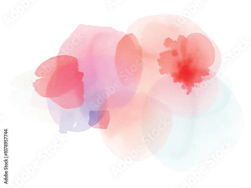 Abstract watercolor composition featuring soft pastel colors blending harmoniously in warm tones during daylight