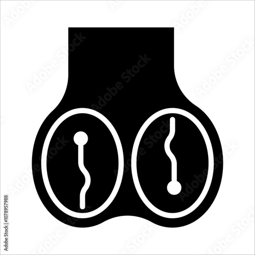 Man testies icon. Outline man testies vector icon for web design isolated on white background