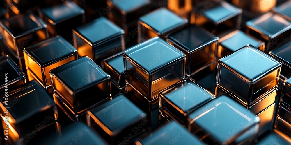 a close up of a bunch of shiny blue cubes a close up of a bunch of shiny blue cubes