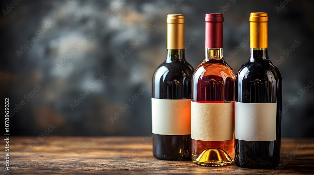 Red and white wine bottles in rustic wooden cellar, dimly lit ambiance, wine collection for enthusiasts Red and white wine bottles in rustic wooden cellar, dimly lit ambiance, wine collection for enthusiasts