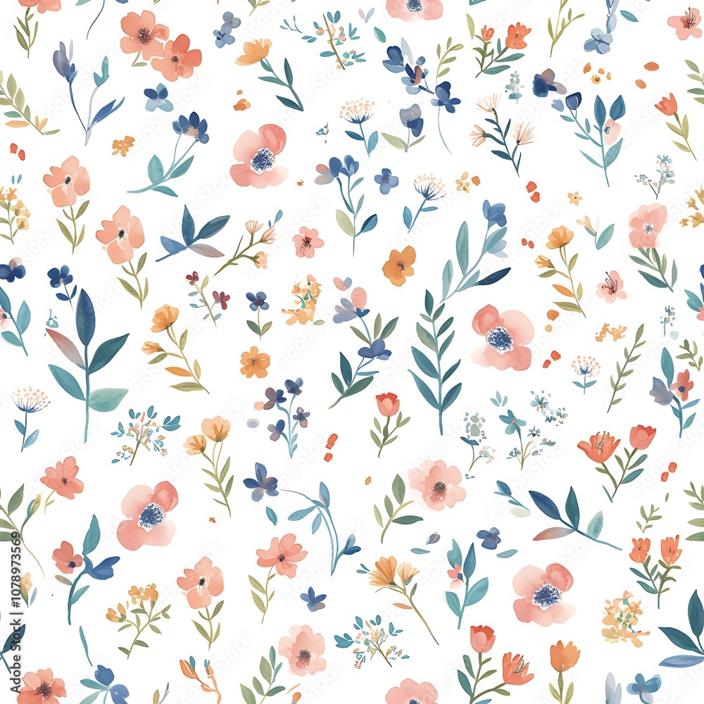 a close up of a floral pattern with many different flowers a close up of a floral pattern with many different flowers