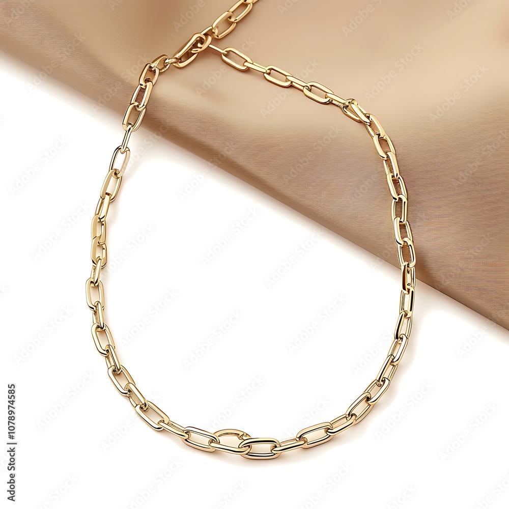 a close up of a gold chain bracelet on a beige background a close up of a gold chain bracelet on a beige background