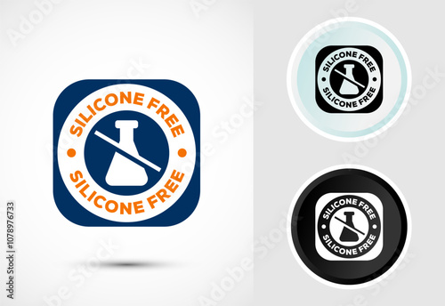 Silicone free icon design illustration, Best Silicone free sign, symbol