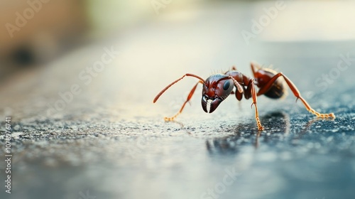 Close-up of an Ant on a Surface