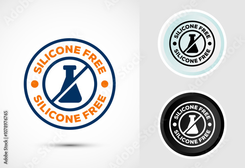 Silicone free icon design illustration, Best Silicone free sign, symbol