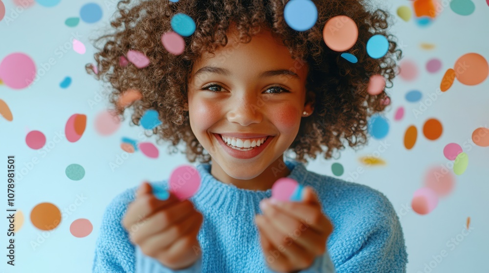 The Girl with Confetti Joy