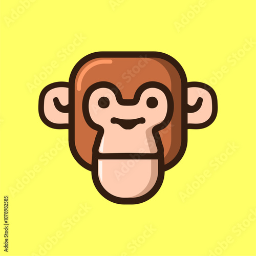 simple animal head illustration vector