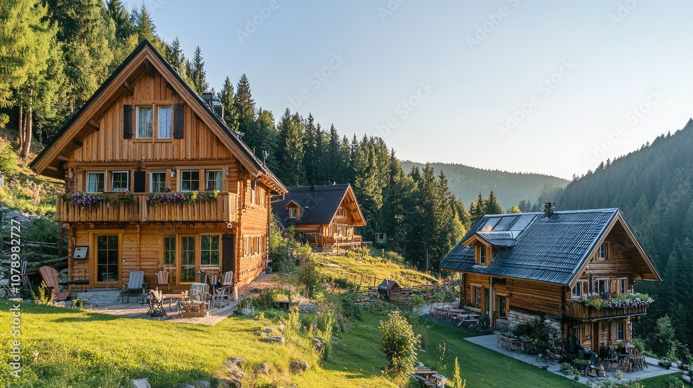 Cozy Wooden Cabins Surrounded by Nature Cozy Wooden Cabins Surrounded by Nature