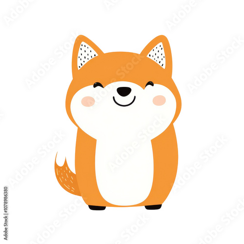 Adorable cartoon fox character with a transparent background for creative projects
