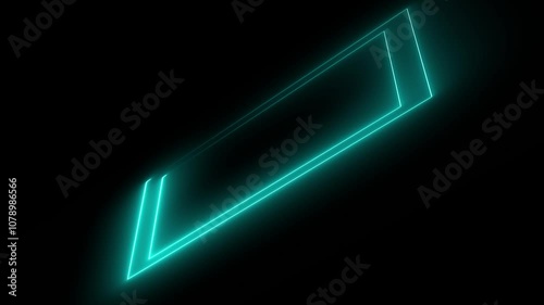 Wallpaper Mural Animated neon glowing frame background laser show seamless loop 4K border Futuristic light effect isolated black background. Torontodigital.ca