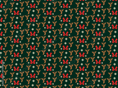 Shameless Pattern Christmas ornaments vector illustration colorful silhouette design