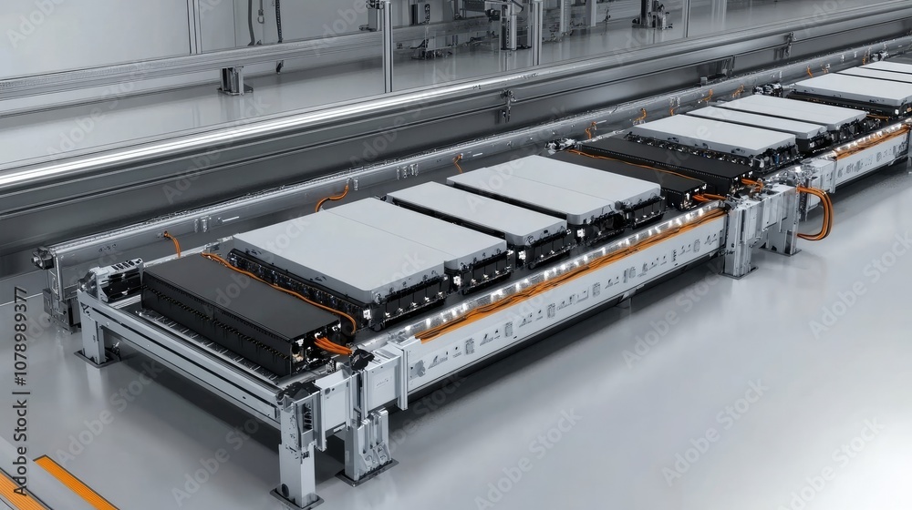 Advanced Battery Manufacturing Process in Factory Setting