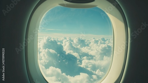 雲と航空機の窓