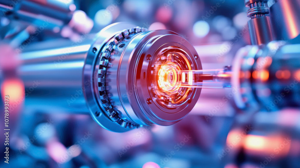 Advanced high-tech laser engine used in cutting-edge research and development. Generative AI Advanced high-tech laser engine used in cutting-edge research and development. Generative AI