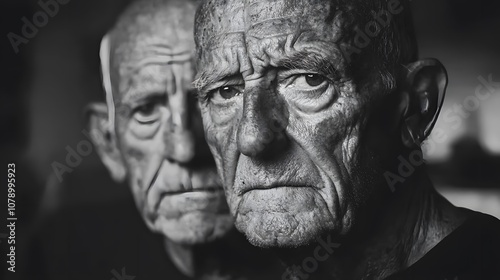 Hardship Etched in Faces: A portrait of weathered faces—lines etched by years of struggle. Eyes convey both weariness and determination. 