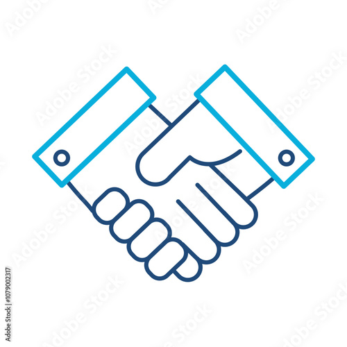Succession Management Icon – Handshake, Representing Leadership Development, Workforce Planning, and Employee Progression