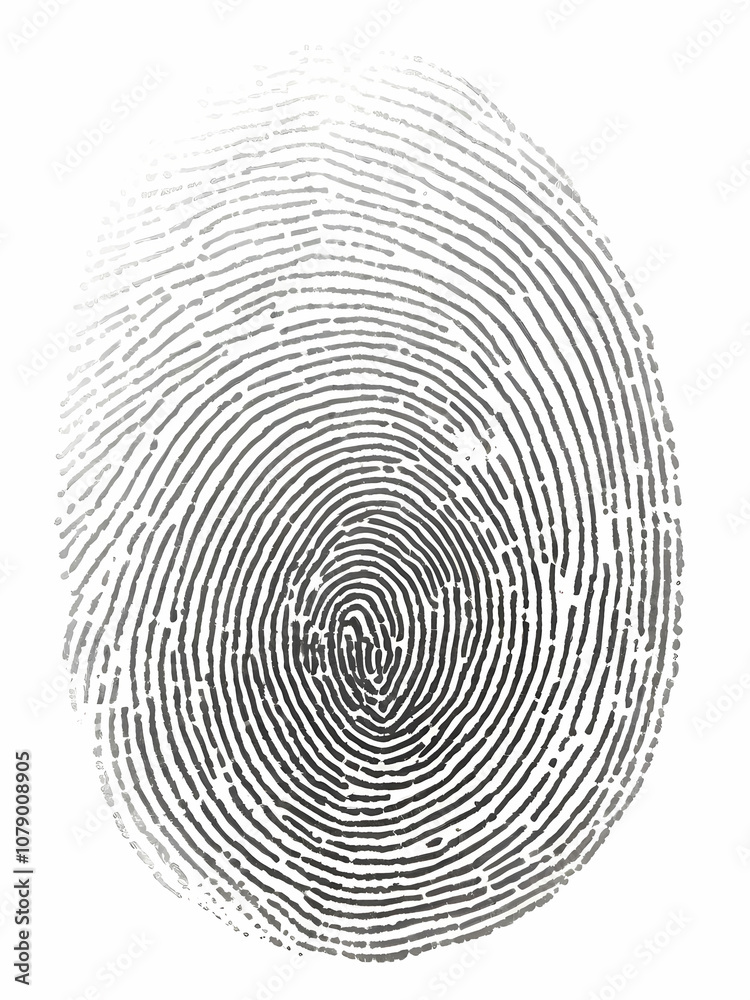 one black fingerprint isolated on white background one black fingerprint isolated on white background