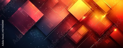 A colorful background with squares and stars