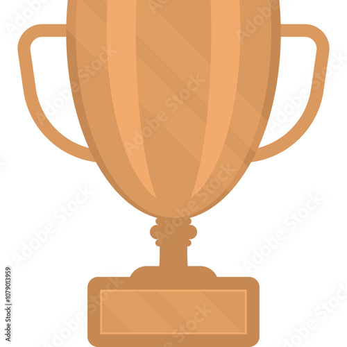 bronze trophy icon vector