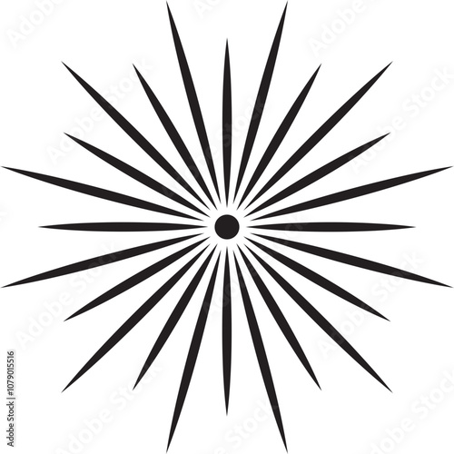 Sunburst shape vector element