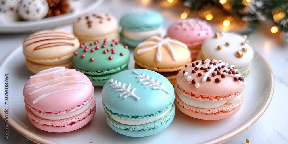 Obraz premium Christmas Macarons Delight 