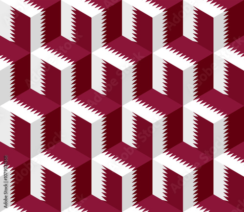 qatar flag box pattern. vector illustration