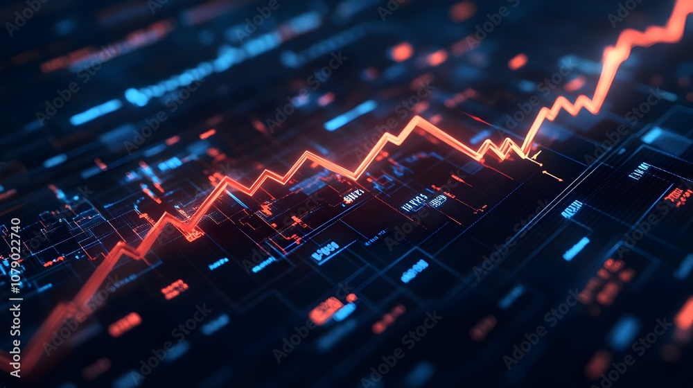 A background featuring a business graph or chart, illustrating the concept of financial growth, data trends, or profit indicators within the investment market, along with an analysis of currency techn A background featuring a business graph or chart, illustrating the concept of financial growth, data trends, or profit indicators within the investment market, along with an analysis of currency techn