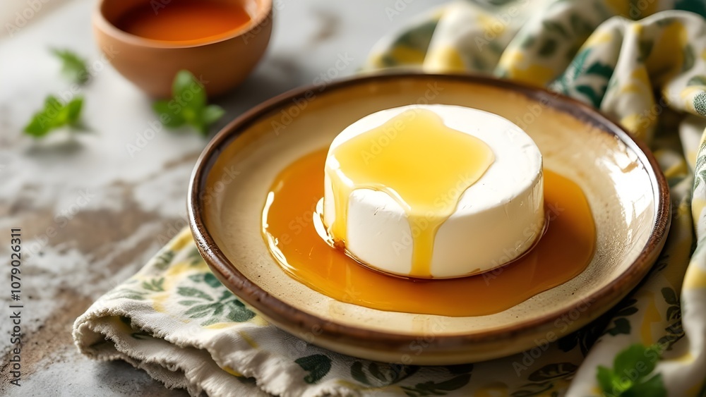 Queso Fresco con Miel - Fresh Cheese with Honey (Chilean Cuisine) Queso Fresco con Miel - Fresh Cheese with Honey (Chilean Cuisine)