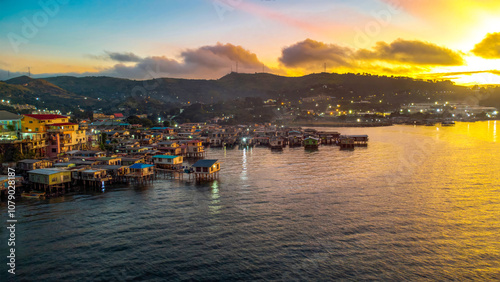 Tableau sur toile Sunrise in Koki , Southside of Port Moresby, Papua New Guinea
