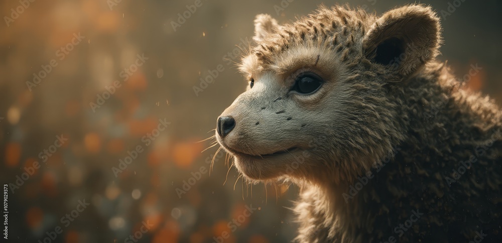 Obraz premium A close up of a small animal with a blurry background