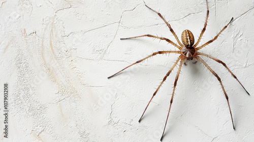 Spider Close-up on White Surface photo